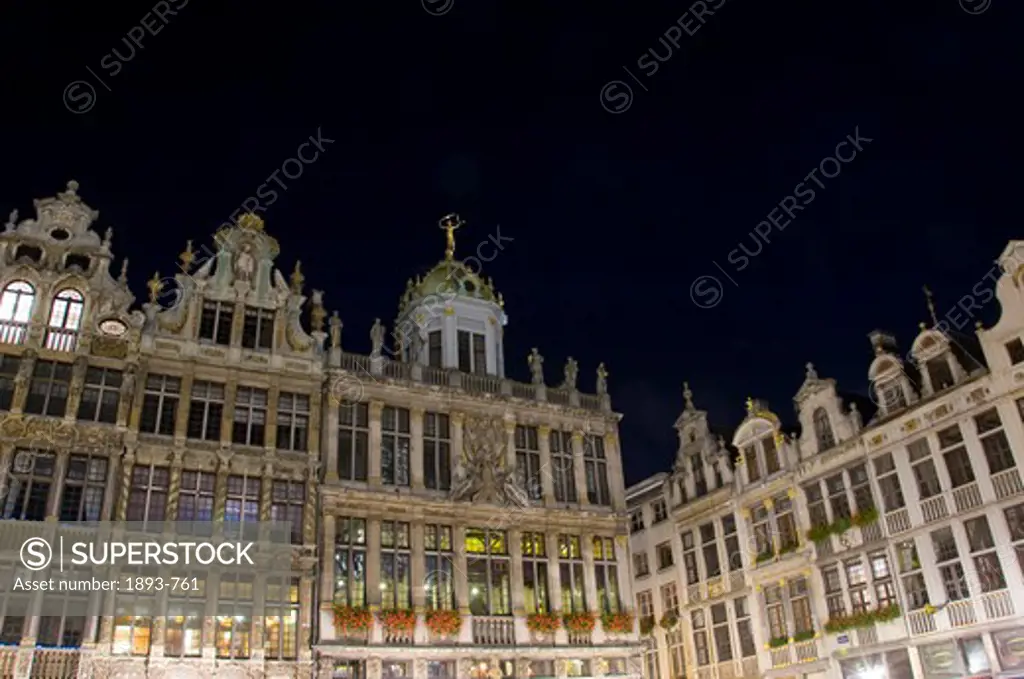 Belgium, Brussels, Architectural detail in Place Grand
