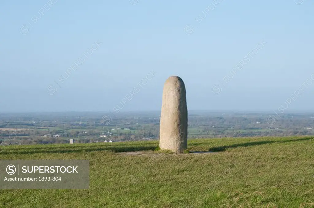 Ireland, County Meath, Lia Fail Stone of Destiny on Hill of Tara