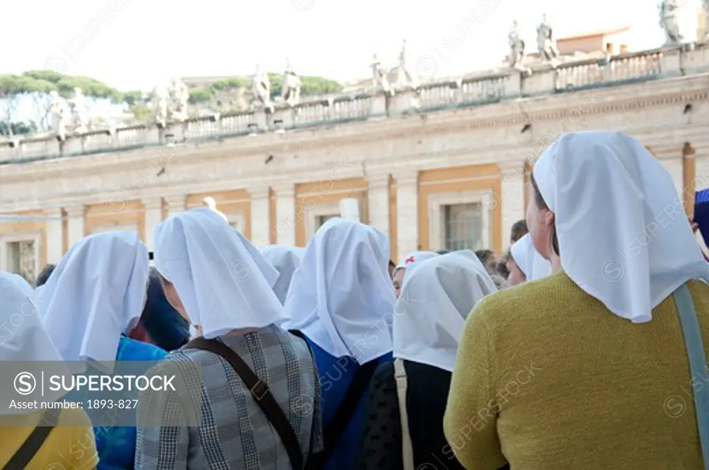 Vatican, Nuns visiting Saint Peter's Basilica