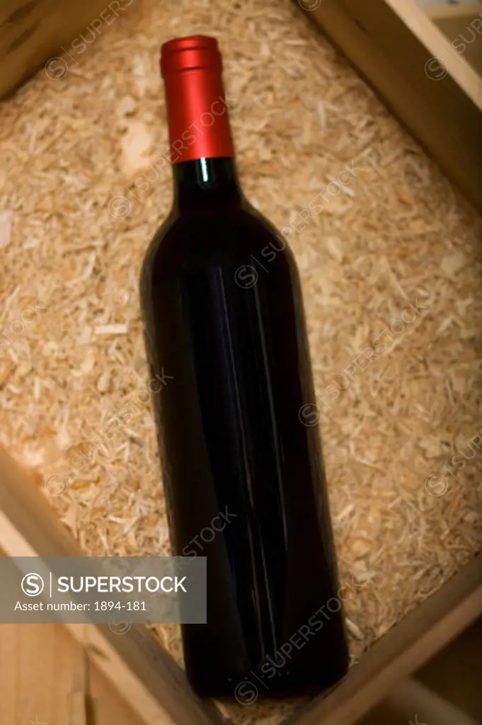 Wine bottle in a box