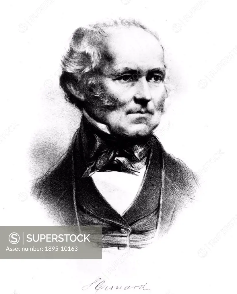 Etching of Sir Samuel Cunard (1787-1865) with Cunard´s signature. Emigrated to Britain in 1838, Cunard founded, with others, the British and North Ame...