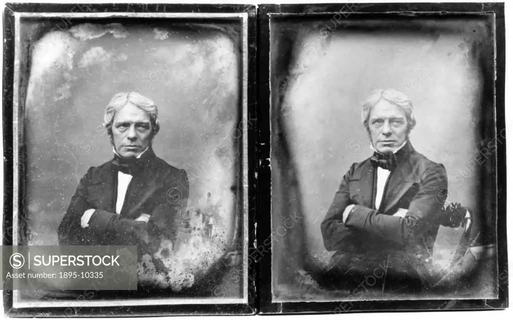 Stereosocpic daguerreotype. Michael Faraday (1791-1867) discovered the principles of the electric motor and dynamo. Faraday´s great life work was the ...