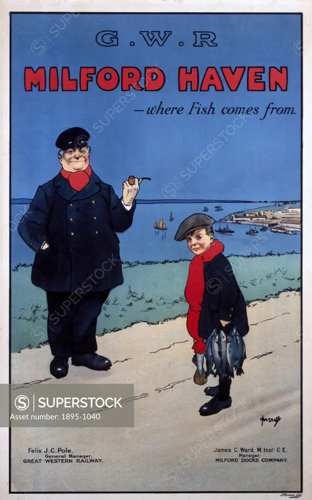 ´Milford Haven - Where Fish Comes From, GWR poster, c 1925.