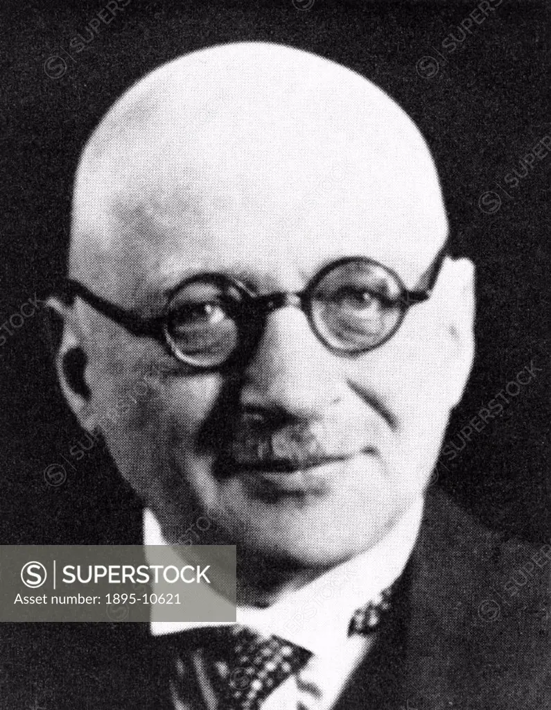Photograph. Fritz Haber (1868-1934) synthesized ammonia from the elements thereby improving the quantity of natural nitrate deposits available to the ...