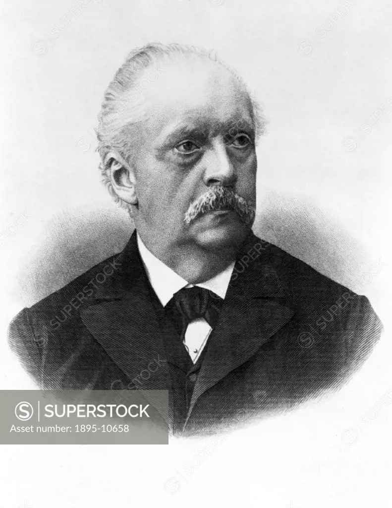 Engraving. Helmholtz (1821-1894) studied a very broad range of subjects, including physics, physiology, and mathematics. He made discoveries in electr...