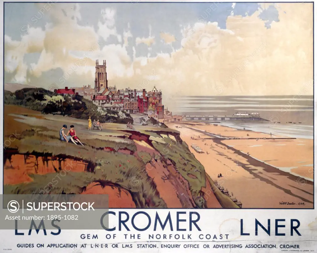 ´Cromer - Gem of the Norfolk Coast´, poster produced for the London Midland & Scottish Railway and the London & North Eastern Railway. Artwork by Walt...