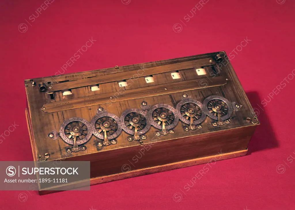 Replica, made by E Rognon in 1926. Blaise Pascal (1623-1662), was France´s most celebrated mathematician and physicist. This calculator is an exact re...