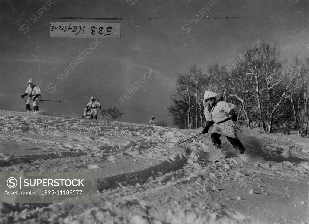 Soldiers skiing
