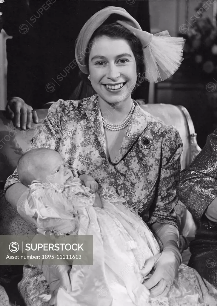 The Christening of Princess Anne. Princess Anne, the second child of H.R.H Princess Elizabeth and he Duke of Edinburgh, was christened at Buckingham P...