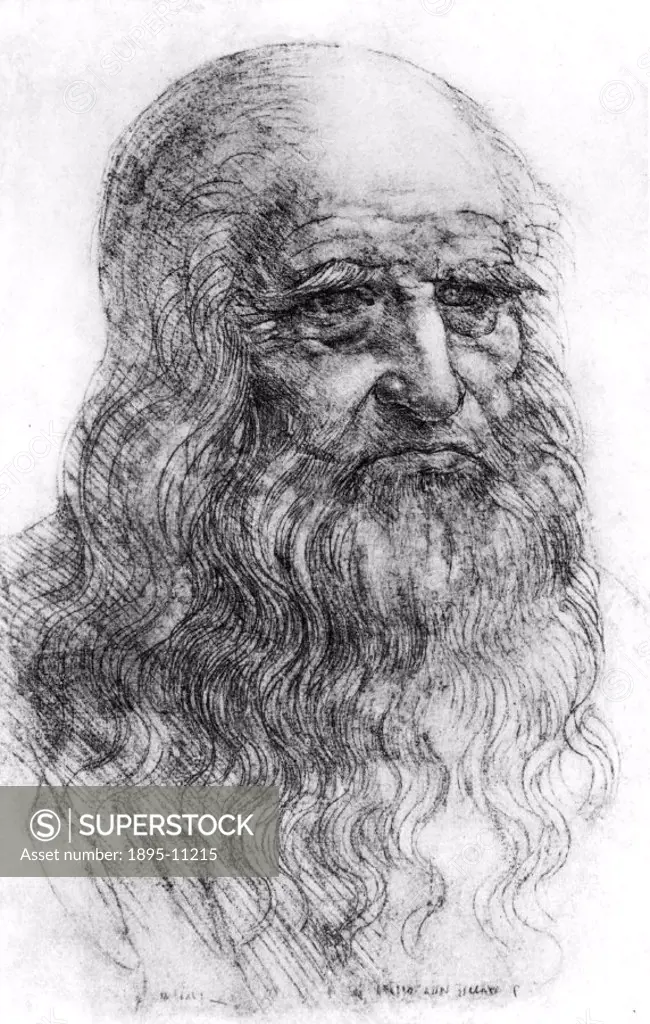 Self-portrait of Da Vinci (1452-1519) was an artist, engineer, scientist and inventor whose drawings featured ideas such as a spinning wheel and a fly...