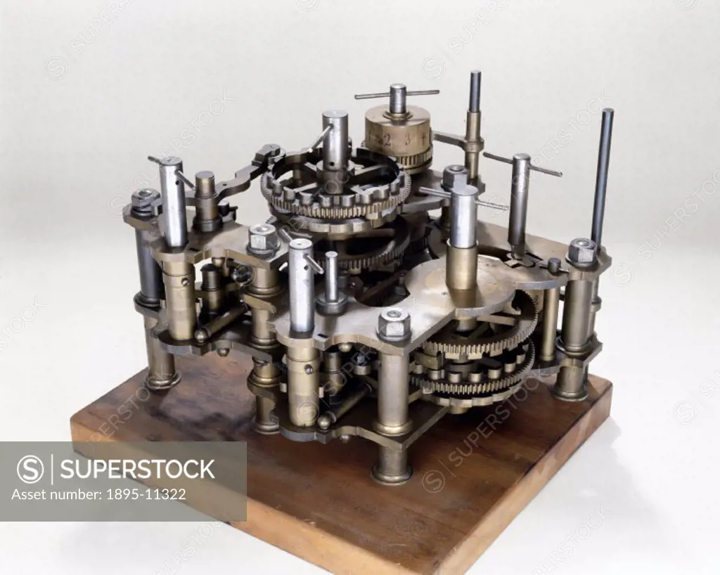 This model of Difference Engine No1 was built by Henry Prevost Babbage (1824-1918) from the designs of his father, British computing pioneer Charles B...