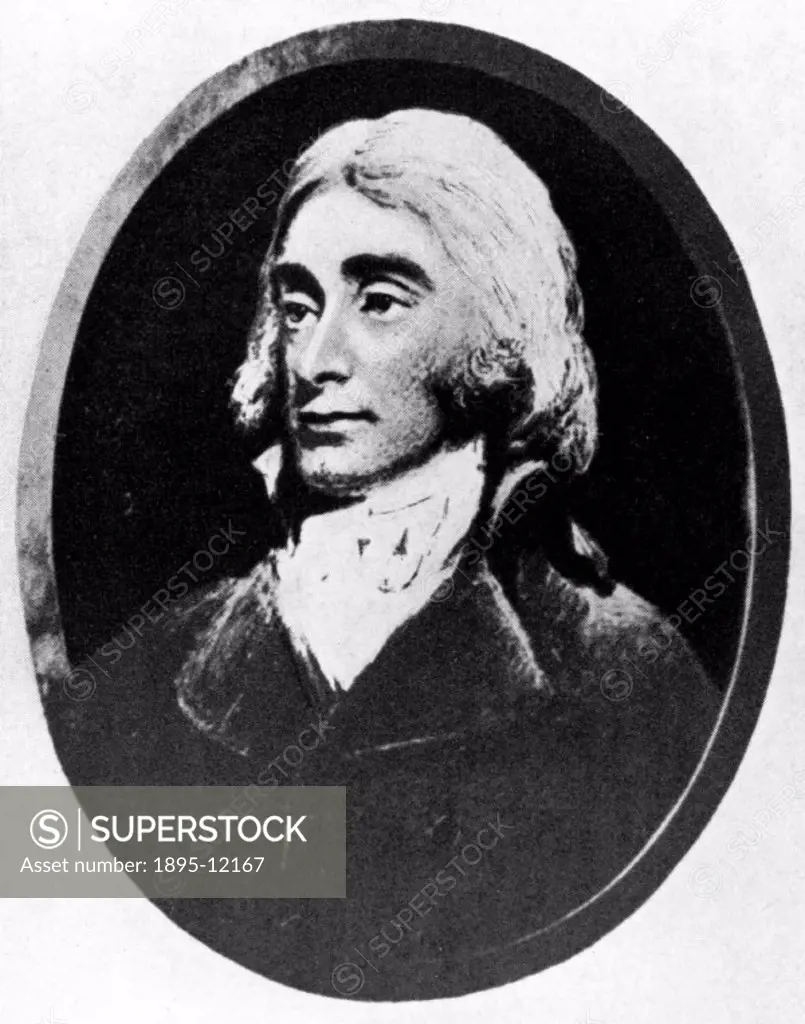 Engraving ´from an Old Miniature´ of Sir Samuel Bentham (1757-1831), Inspector General of Naval Works. Bentham worked for nearly 20 years building up ...