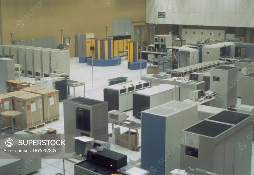 A view of CERNs Computer Centre, 1988. In the background, against the rear wall, is a CRAY X- MP/48 supercomputer. Founded in 1954, CERN is the world...