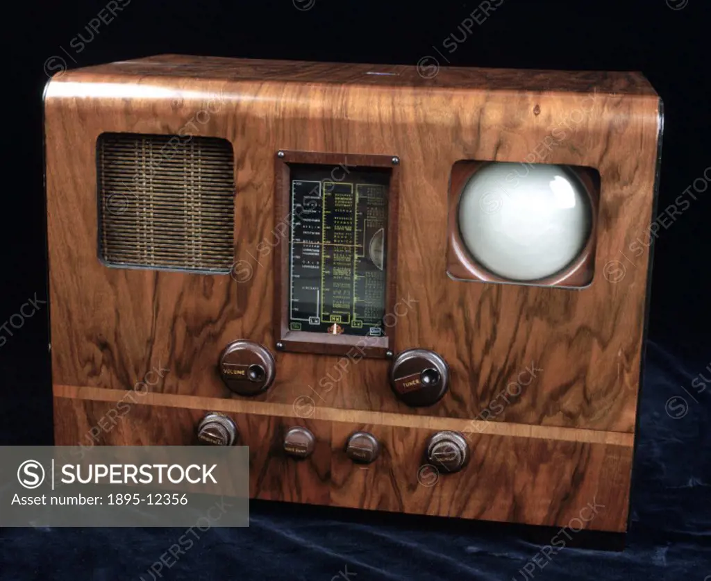This combined seven inch radio and television receiver was originally priced at 35 guineas. Following the outbreak of World War II (1939-1945), televi...