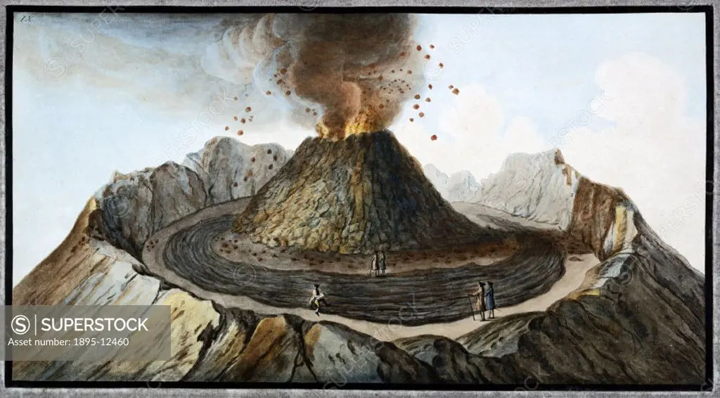 Hand-coloured etching by Peter Fabris (active 1768-1779) and taken from William Hamilton´s (1730-1803) study of Italian volcanoes, ´Campi Phlegraei´ (...