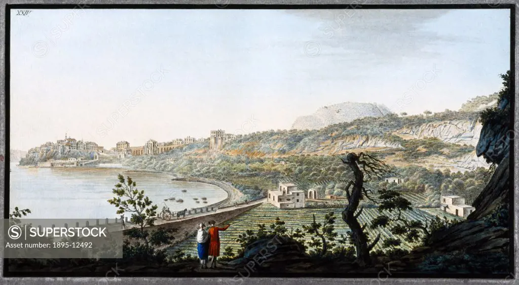 Hand-coloured etching by Peter Fabris (active 1768-1779), after his own drawing, carried out under William Hamilton´s direction. Illustrated plate fro...