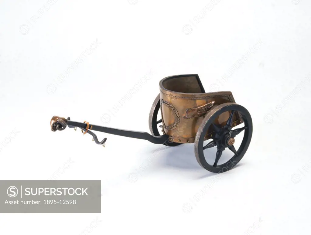 Model (scale 1:8). This was a typical two-wheeled chariot used between 500 BC and 200 AD. They were used for general transport, and more ornate exampl...