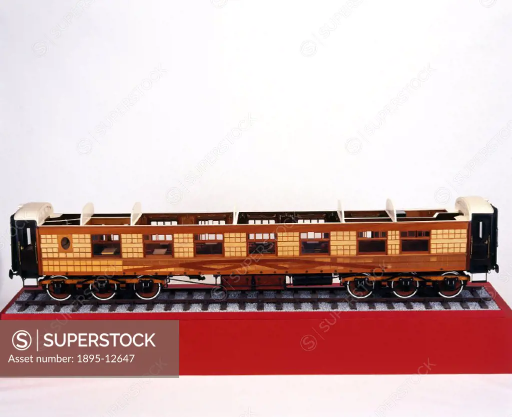 Pullman Car ´Louise´ built by the Pullman Car Co at their Brighton Works, 1914. Model (scale 1:8). Model was made by an employee of Pullman Car Co. Si...