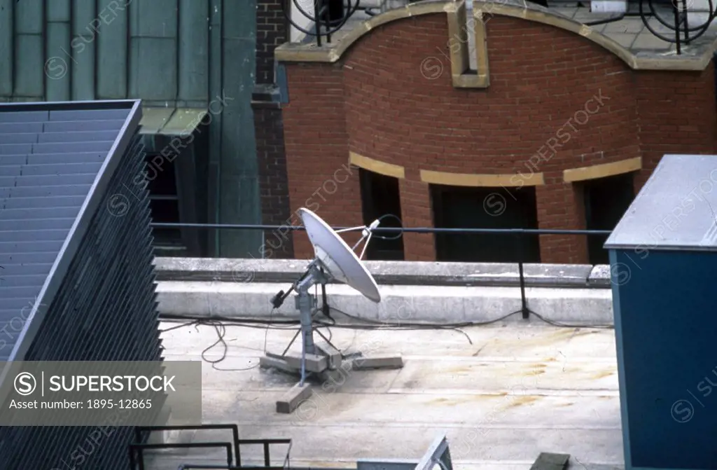 Satellite dish, London, April 1997.