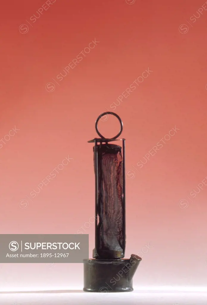 Invented in 1815 by the British chemist Sir Humphry Davy (1778-1829), the Davy lamp was the first miners safety lamp. Each lamp consisted of a cylind...