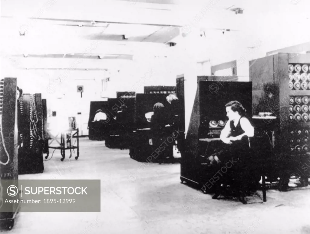 This is a Bombe unit room at Eastcote in Middlesex. The Bombe machine was used extensively during WWII to crack top secret German military communiques...