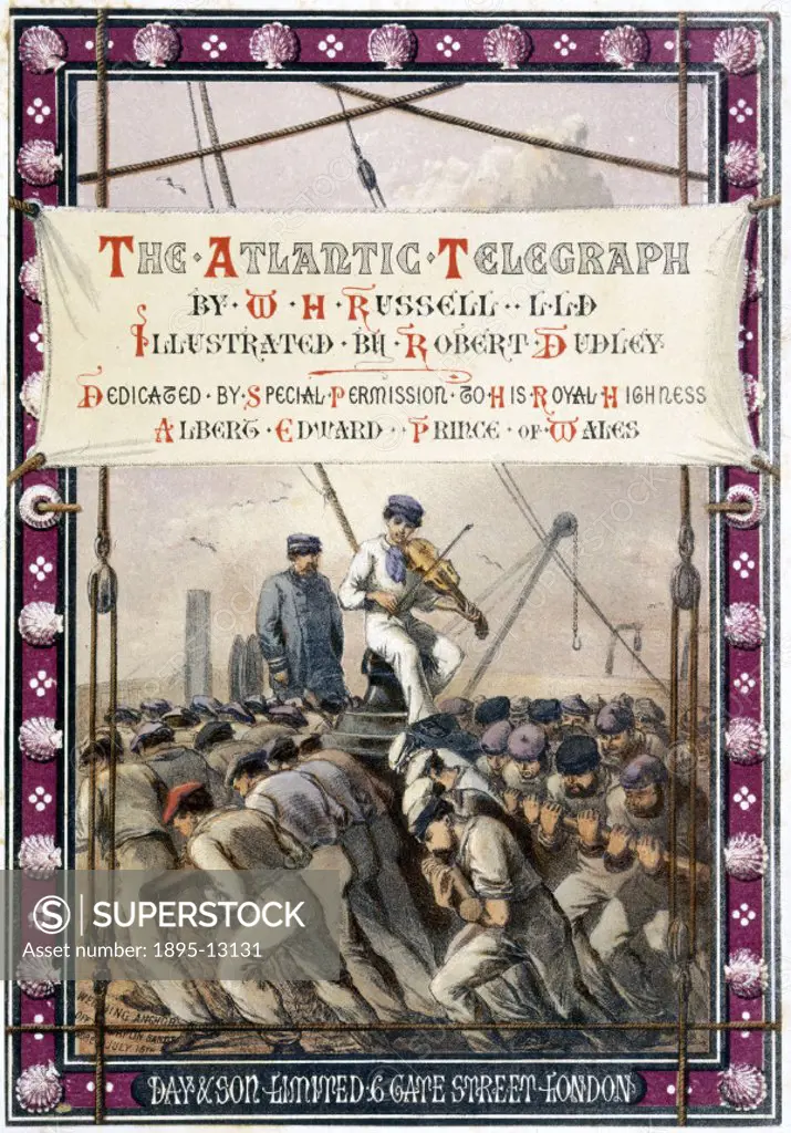 Lithographic plate by Robert Dudley from ´The Atlantic Telegraph´, a book by W H Russell with 26 illustrations by Dudley, published in 1866. This show...