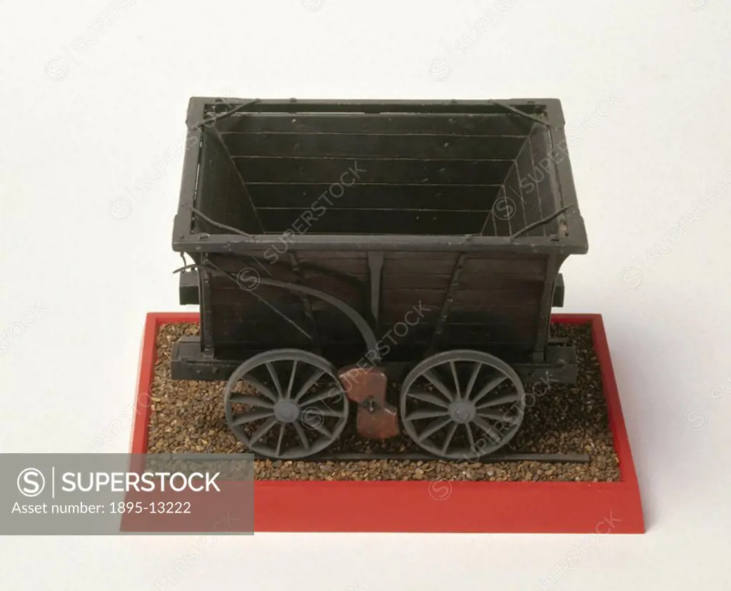 Hopper Coal Waggon, c 1844  Model scale 1:10  This chaldron coal wagon is typical of the type used in the Durham and Northumberland coal fields in the...