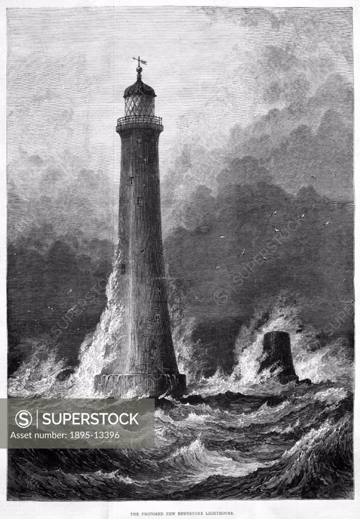 ´The fourth lighthouse to be located on Eddystone Rocks, 14 miles off the coast of Plymouth in Devon, was designed and built by Sir James Nicholas Dou...