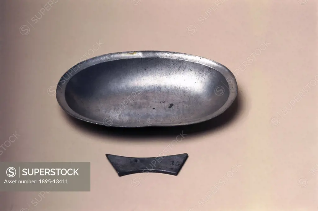 This bowl was used to collect the blood from shaving cuts. In the 19th century most men visited the barber or shaved periodically at home. Better off ...