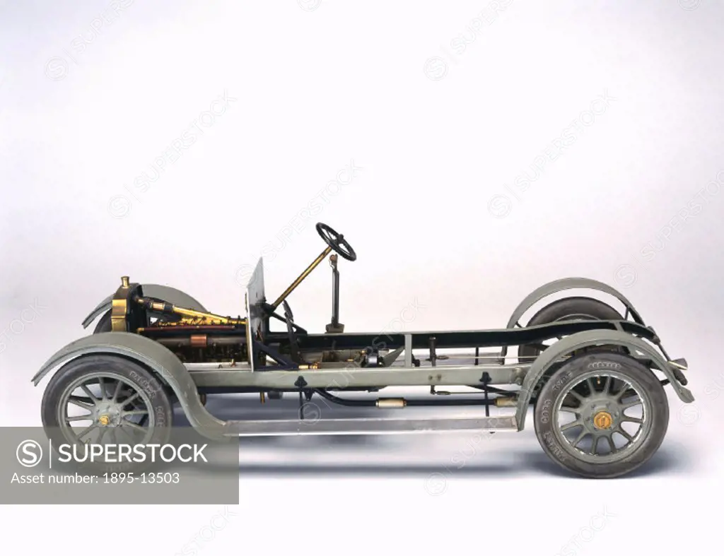 Model (scale 1:8). This Vauxhall motor car was powered by a 27 hp 6-cylinder petrol engine of 3470cc capacity. The model represents a good example of ...