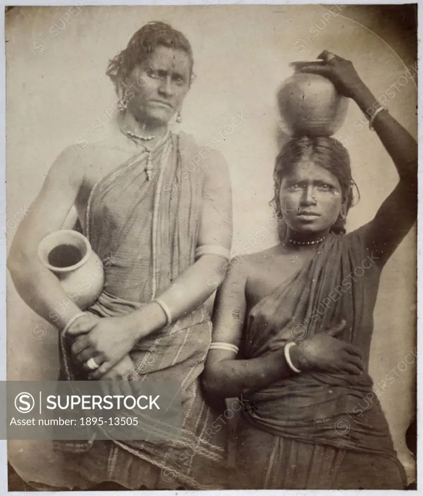 Portrait of two women from Ceylon (Sri Lanka) by Julia Margaret Cameron (1815-1879). Cameron´s photographic portraits are considered among the finest ...