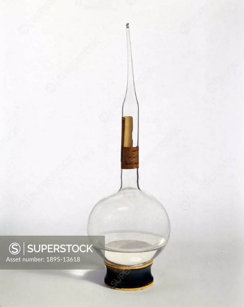This flask was used by the French chemist, Louis Pasteur (1822-1895), in his experiments to show that germs are the cause of disease and decay. In ord...