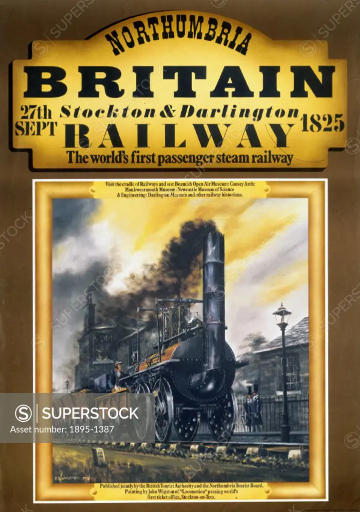 Northumbria - Britain. Stockton & Darlington Railway, 27 September 1825 - The World´s First Passenger Steam Railway´, British Tourist Authority / Nort...