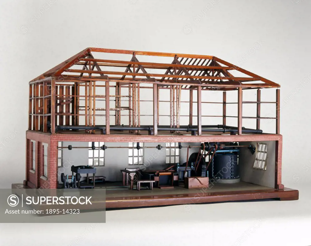 Model (scale 1:6) of a paper-making factory.