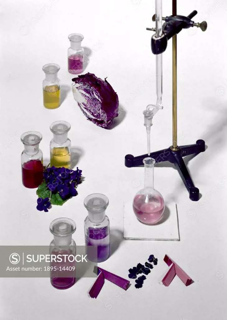The indicators shown in this photograph have all been used to determine the end point in acid-alkali titrations. In the 17th century Robert Boyle inve...