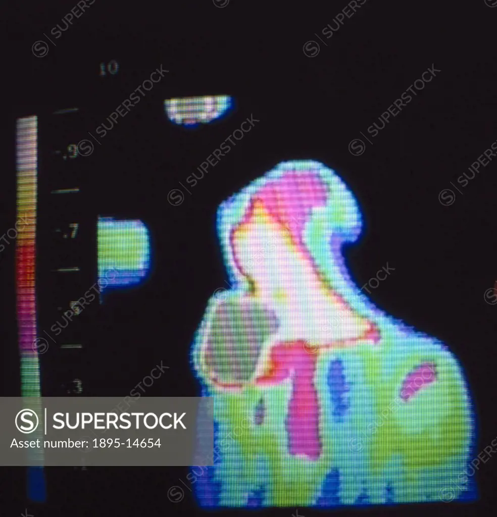 This image was produced by a heat camera exhibit in the Launch Pad gallery at the Science Museum, London. Everything gives out infra-red radiation, an...