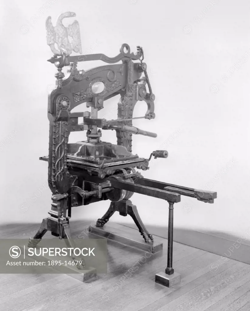 Columbian printing press made by Clymer and Dixon.