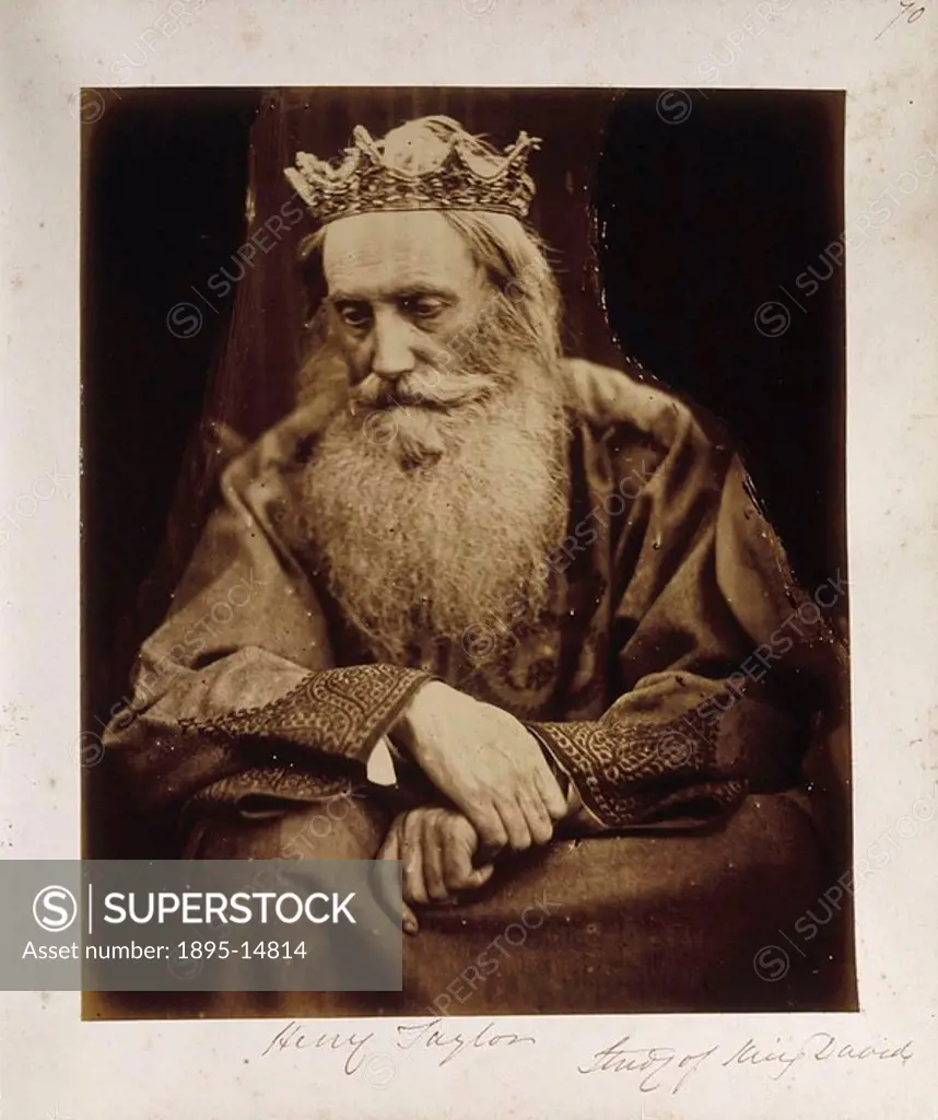 Photographic portrait of Henry Taylor dressed as King David, by Julia Margaret Cameron 1815-1879  Cameron´s photographic portraits are considered amon...