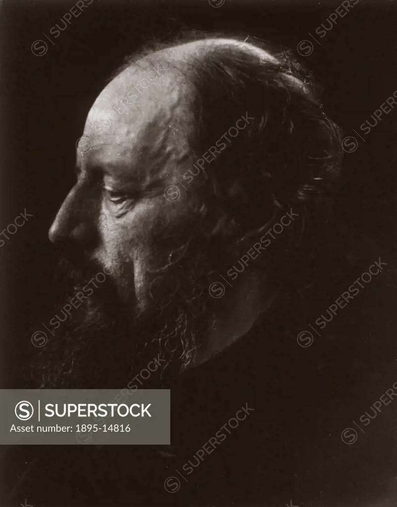 Portrait of the poet Alfred Lord Tennyson (1809-1892) by Julia Margaret Cameron (1815-1879). Cameron´s photographic portraits are considered among the...