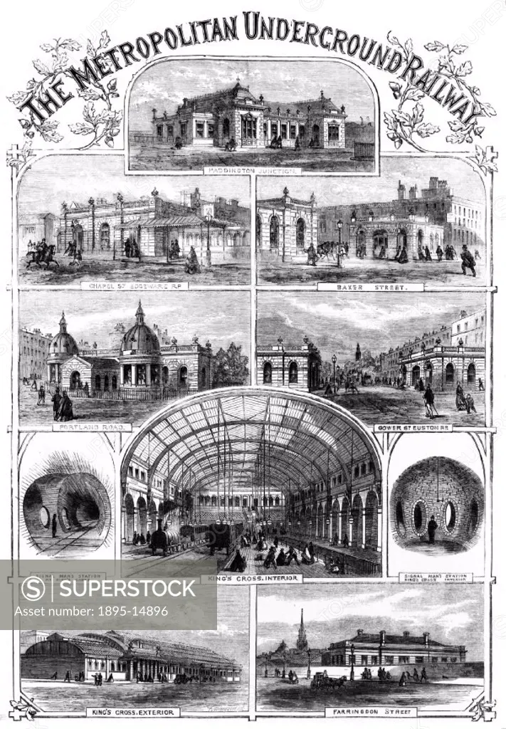The plate is from the Illustrated London News (Vol 62/2 p 225). In 1854 proposals to link Paddington with King´s Cross, and King´s Cross with the City...