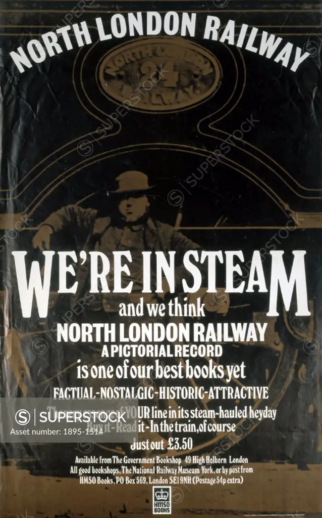 HMSO poster. ´North London Railway - A Pictorial Record´.
