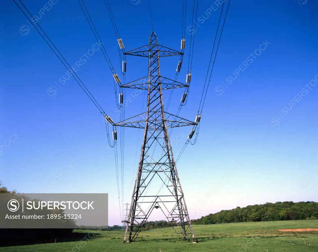 Electricity pylon in rural setting, 1997.