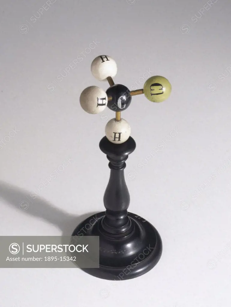 A model made using a  molecular modeling set based on one used by August Wilhelm von Hofmann (1818-1892) and signed ´Manuel Gonzalez Verdiguier, Madri...