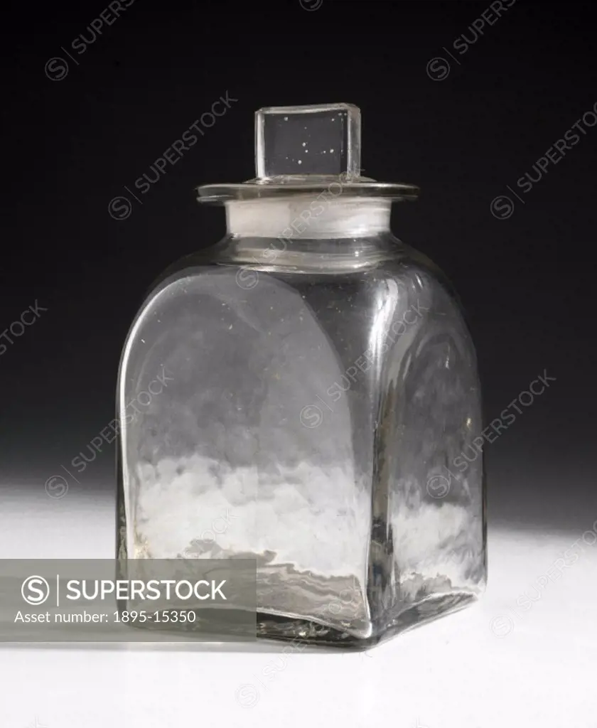 The first specimens of viscose rayon (artificial silk) were prepared in this glass stoppered bottle in 1892. Viscose rayon is a regenerated cellulose ...