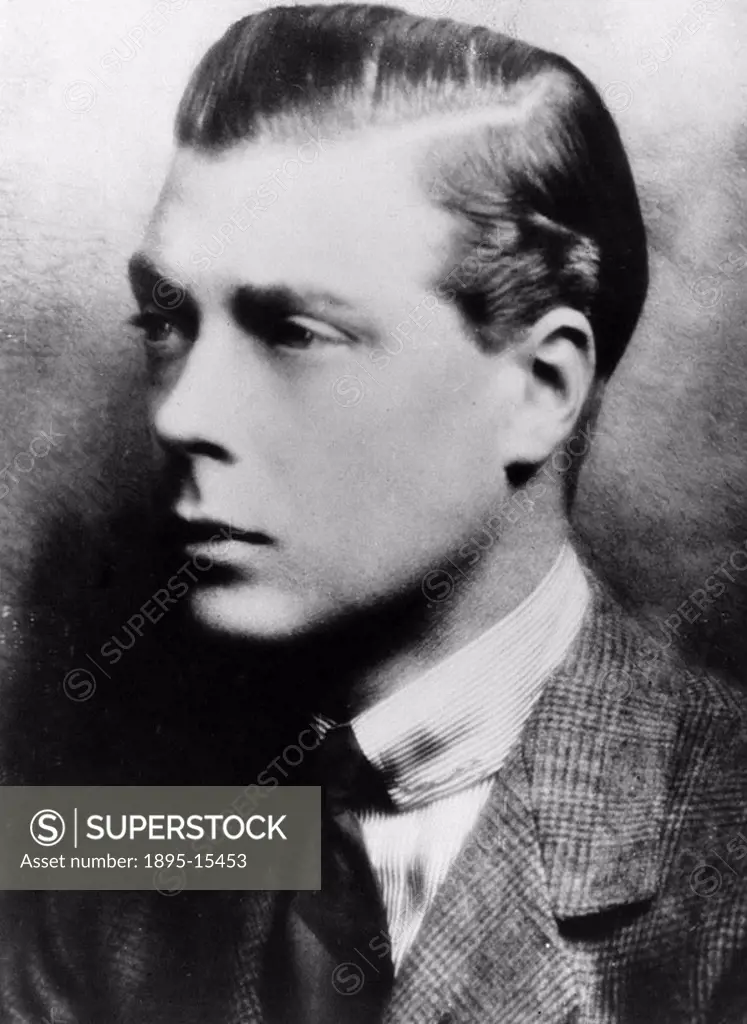 The future King Edward VIII 1894-1972, aged about 21  Edward 1894-1972 ruled for less than a year, abdicating to marry Wallis Simpson, an American div...