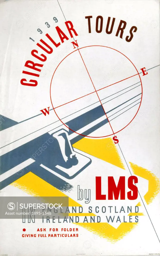 LMS poster. Circular Tours by LMS in England, Scotland, Ireland & Wales, 1939