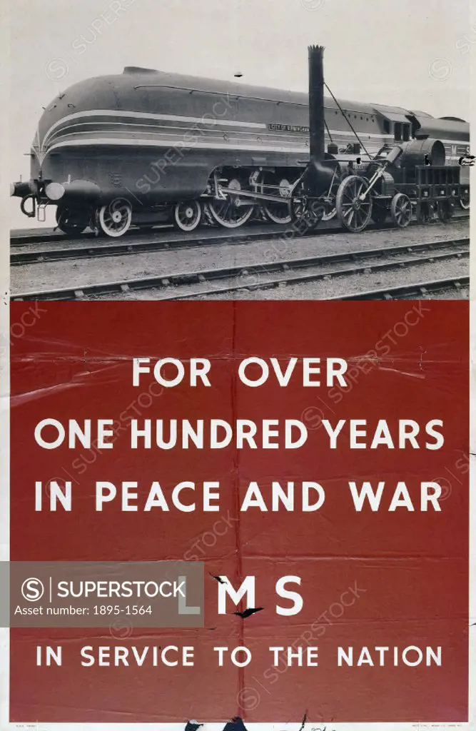 For Over 100 Years in Peace and War - LMS in Service to the Nation,´ LMS poster, 1939-1945. Poster produced for the London Midland & Scottish Railway ...