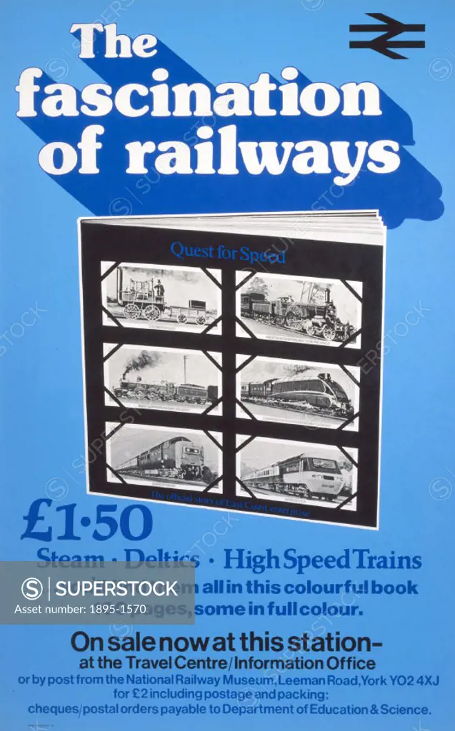 BR(E) poster. ´The Fascination of Railways. Quest for Speed - The Official Story of East Coast Enterprise´, 1978.