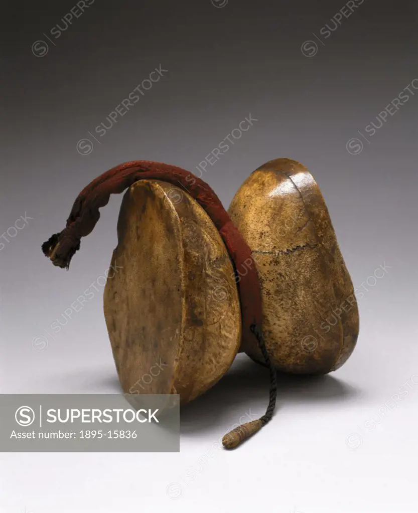 Buddhist hand-drum made from two human skulls.