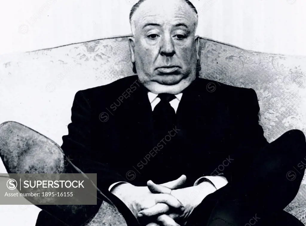 Filmmaker Alfred Hitchcock (1899-1980) is pictured here on a visit to Australia in 1960, the year in which Hitchcocks released his most famous and co...